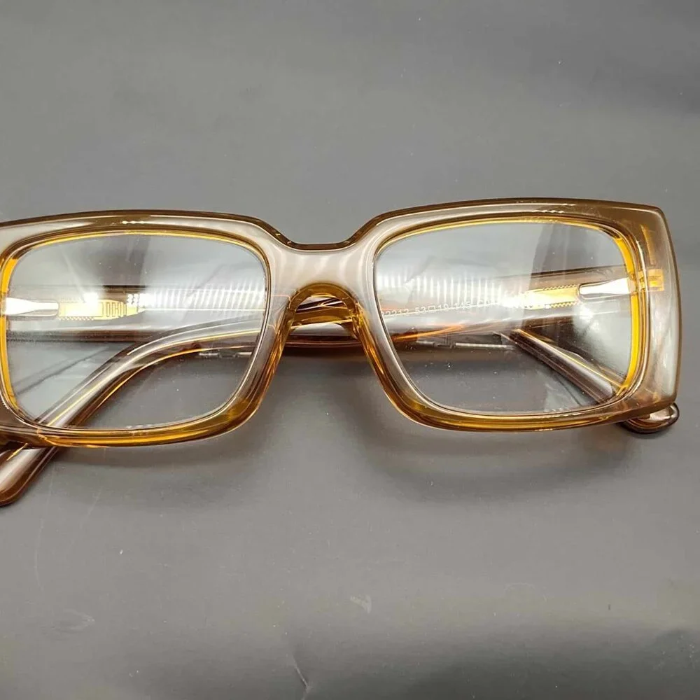 Brown glasses/frames, clear lenses (non-prescription)‎ Vooglam – Eirwyn style